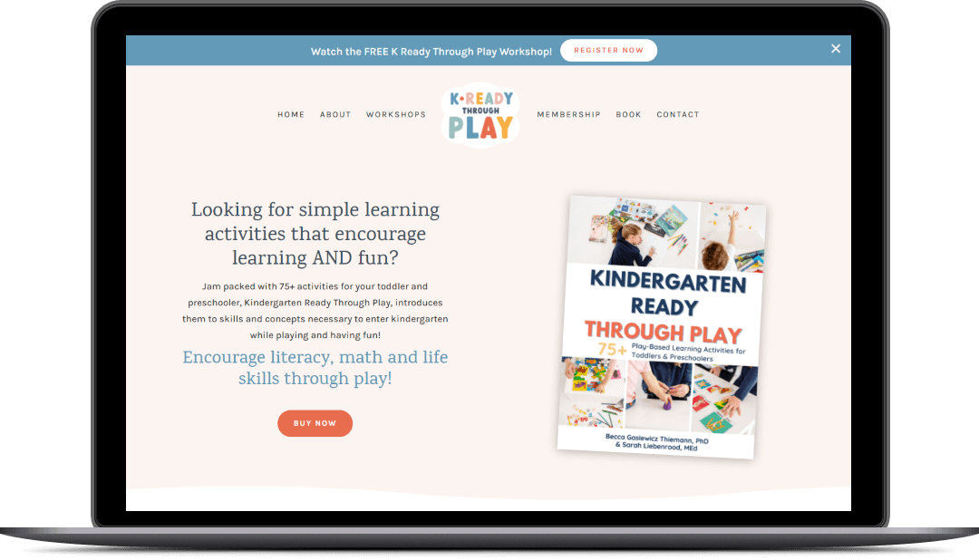 K Ready Through Play Website Design